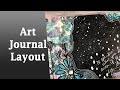 Art Journal Layout Process / Silhouette Stencil /   Jane Davenport