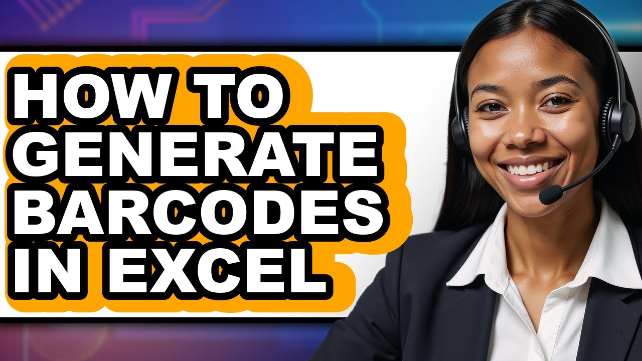 How to Generate Barcodes in Excel (updated) - YouTube