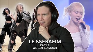 DANCER REACTS TO LE SSERAFIM | ‘EASY’ Dance Practices & 'We got so much' Original Stage