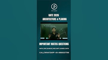 Gate Architecture & Planning 2026 maths questions #gate2026 #safaltogether #sachinprajapat #shorts