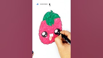 How to draw a cute raspberry #video #drawing #tinyartist