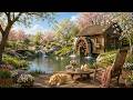 Peaceful Water Mill Garden - Beautiful Relaxing Music, Peaceful Soothing Instrumental Music