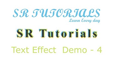 Text Shadow Effect | Demo - 4 | Css | SR Tutorials | Sarvesh Mishra SR