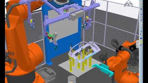 DELMIA Automation V6R2012 - Virtual Commissioning of BIW cell