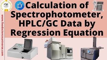 Calculation of Spectrophotometer|HPLC|GC Data By Regression Equation in Excel|Scatter Graph