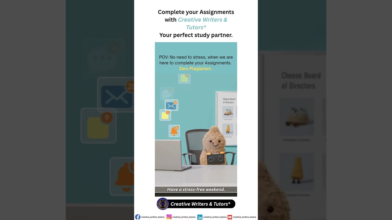 Complete Assignment Solution At Creative Writers Tutors For College Success