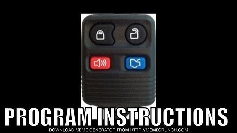 How to program a Ford Keyless entry key fob remote