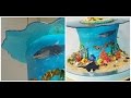 كيفية تحضير زجاج قابل للأكل من السكر -  - Under The Sea Cake -Edible Sugar Glass Tutorial