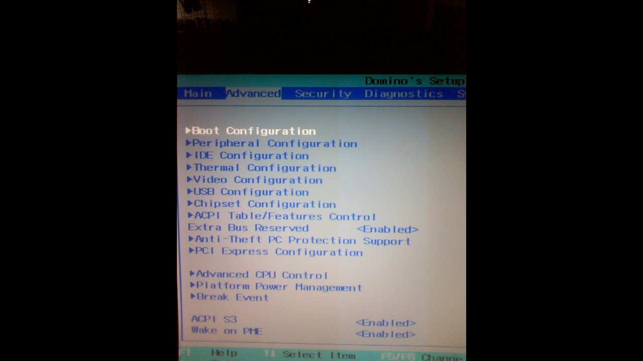 insydeh20 setup utility hp usb boot