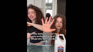 SHE CANT GET EXCITED OVER NOAH🥴😱💞 Subscribe! #sisters #curlyhair #kalogeras #edit #baddie #triplets