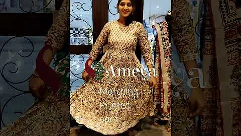 floral jaipur Print Anarkali Dress w printed pant Tassels 9845996886 to Odr AMEYA SarathCity #shorts