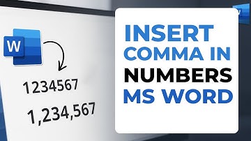 How to insert comma in numbers in word || BACK-SPACE