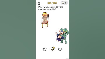 Pigsy was captured by the monster! save him || brain out level 151 | #brainout #shorts #trending