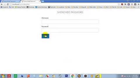 [HỌC JQUERY]Tạo chức năng ẩn hiện password bằng jquery Show hide password using jquery