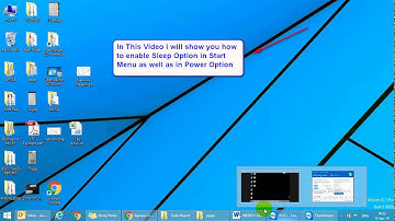 Missing Sleep Option in Windows 7