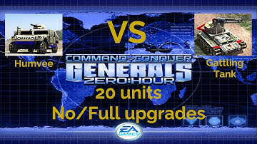 Command and Conquer Generals ZeroHour 20 Humvees VS Gattling Tanks