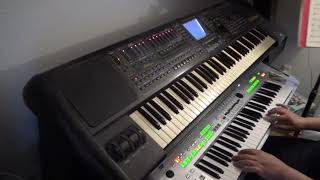 Video thumbnail of "Shine on harvest moon - yamaha tyros 3"