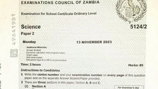 SCIENCE PAPER 2 2023 INTERNAL SECTION B Q1 AND Q2