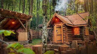 บ้านหลังใหญ่ที่สร้างจากท่อนไม้ในป่า เริ่มจนจบ