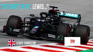 Hamilton SILENT ON P2 QUALIFYING  RADIO | F1 70th Anniversary Grand Prix 2020