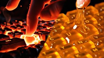 Satisfying AI ASMR Playing Lava and Honey Keyboards - AI ASMR Keyboard Compilation 🍯🔥