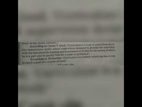 Meaning of Curriculum | Curriculum Development 