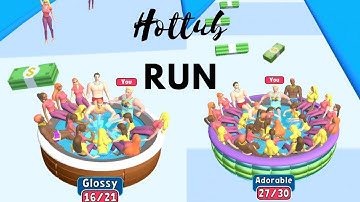Hottub Run 🏃‍♂️ Game | New Update | Satisfying Gameplay Walk-through #gaming #games #hottubrun #game