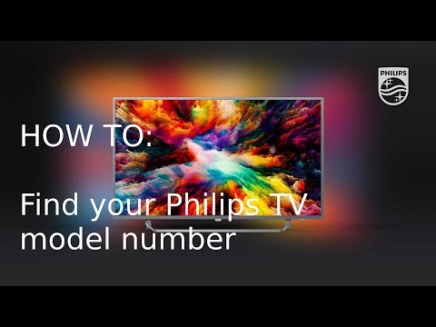 How to find your Philips TV model number