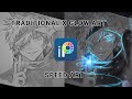 Traditional X Glow art | Gojou Saturo (Jujutsu Kaisen) | Speed art