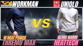 【ワークマン】VS【ユニクロ】真冬の最強インナーはどっち？『サーモマックス』VS『超極暖』暖め方が違う似て非なる製品ですよ