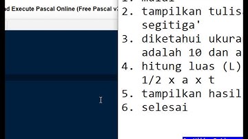Long Distance Pembelajaran: Pascal 04 (Contoh Program Menghitung Luas Segitiga)