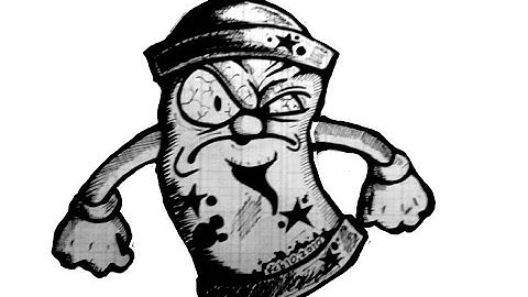 how to draw a spraycan with a big eye - By WIZARD