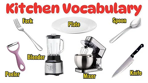 Kitchen Vocabulary | English Flashcards | English Words for Kids| Educational Video | GenEdTV