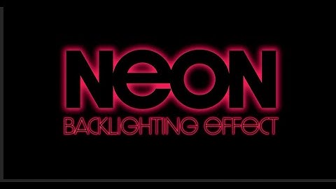Neon Backlighting Effect on Text