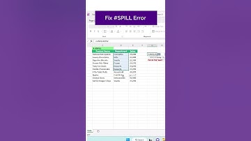 #shorts #exceltipsandtricks #SPILL Error