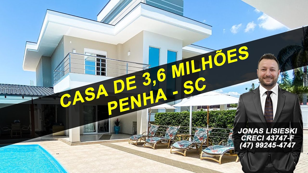 Casa de alto padrão totalmente mobiliada e equipada em Penha - SC