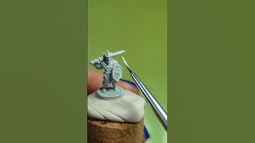 Painting the tiniest miniature fighter, Bruiser from Gloomhaven: Buttons & Bugs @cephalofairgames