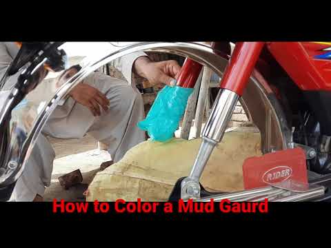 How to color Mud Guard of Motorcycle|| مڈگارڈ کو رنگ کرنا|| Ustad Siraj || Aerosol Paint TAGO |