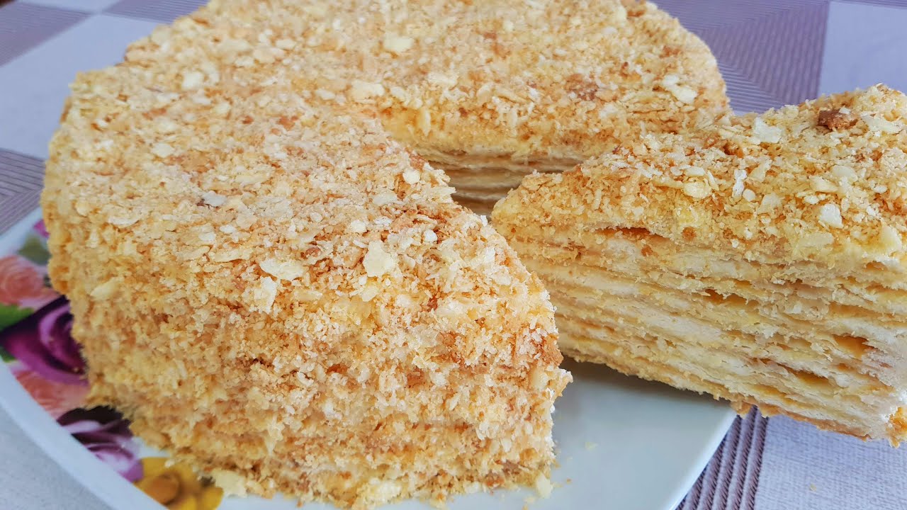 Видео ТОРТ НАПОЛЕОН Рецепт Домашнего НАПОЛЕОНА с Заварным Кремом - САМЫЙ ВКУСНЫЙ