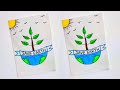 How to make earth day card  earth day card making ideas   save earth greetings  greeting card