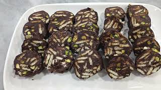 طريقة رولا الشيكولاتة بالبسكوت Chocolate Biscuits Roll