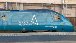 Class 390 021 Avanti West Coast Pendolino Climate Train arriving at Edinburgh Waverley