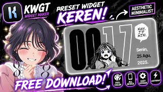 KWGT PRESET WAGURI ANIME + JAM AESTHETIC! | FREE DOWNLOAD 🔥