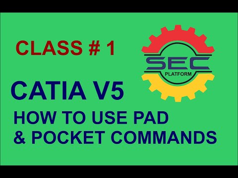 how to use Pad and Pocket tool in Catia v5