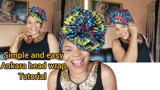 How to tie a simple and quick Ankara head wrap #trending #diy #viral