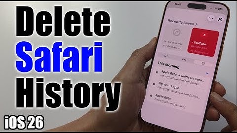 Safari-geschiedenis verwijderen op iOS 26