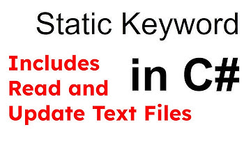 Static Keyword or Static Modifier in C# | Tutorial for Beginners