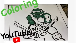 Famous Ninja turtle, Leonardo coloring page  gamebread - music Profile