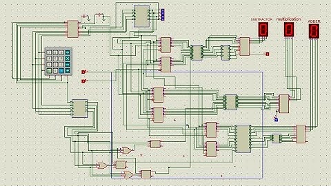 How to make a simple calculator in proteus using latch circuit.