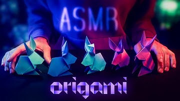 Crinkly Origami Rabbit Folding | ASMR No Talking